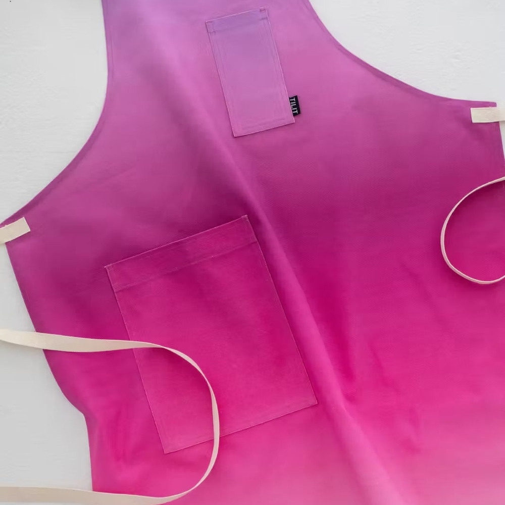 Pink Gradient Apron with Pockets